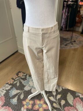 Banana Republic Cream High-Rise Trousers
